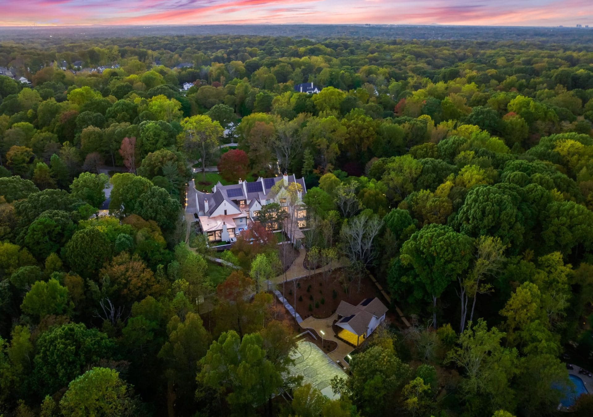 Aerial view of estate