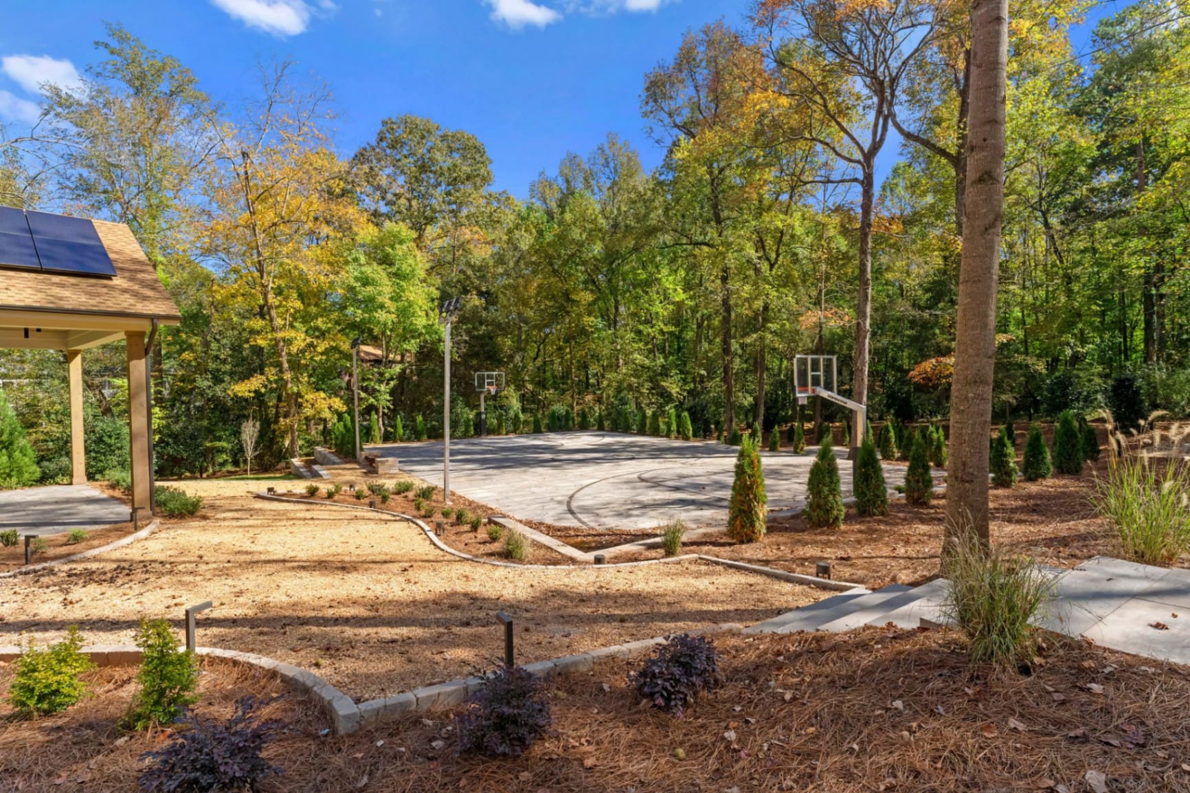 Private basketball court