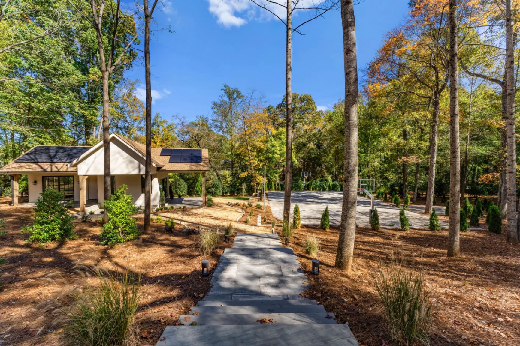 Guest house and basketball court
