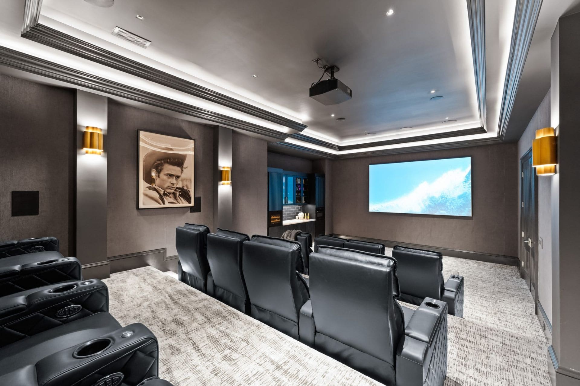 Private theater wide view