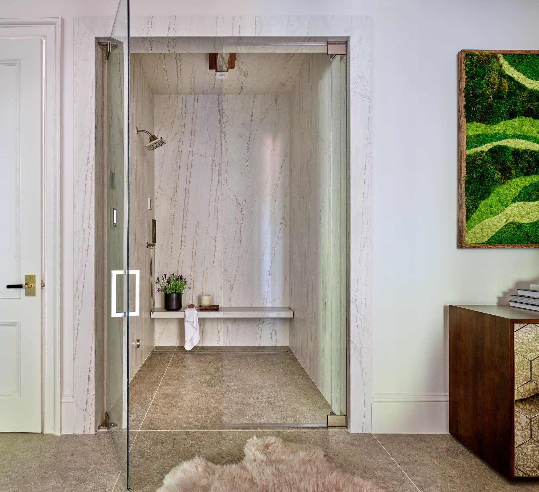 Wellness marble shower